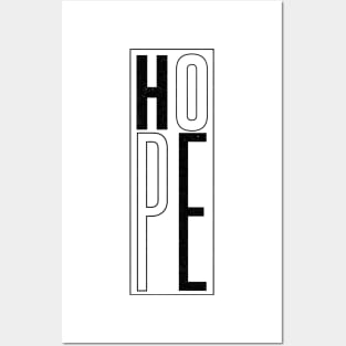 hope word typograph Posters and Art